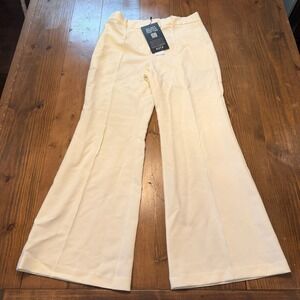ASTR The Label Chaser High-Waisted Flare Pants Large Cream NWT
